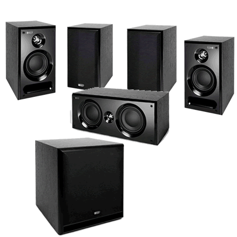 KEF C Series AV1 Home Cinema Speaker Package Black